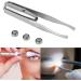 Shortcut composing LED light eyelash eyebrow hair removal stainless steel tweezers - Buy Online on GoSupps.com