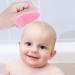 WAWTOOK Baby Bath Brush Set - Cradle Cap Bristle Brush & Soft Sponge Scrubber - Baby Care Essential for Dry Skin - Pink, Red & Yellow - Buy Online on GoSupps.com