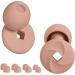 SAM'S Earplugs for Sleeping - Noise Reduction Ear Plugs with 33dB Protection- Super Soft Flexible Silicone Ear Plugs Sleep for Noise Sensitivity Concert Swimming Travel Ear Plugs -8 Tips XS/S/M/L Beige 4 size