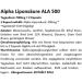 Alpha Lipoic Acid ALA 250mg Softgel Capsules - Powerful Antioxidant No Magnesium Stearate Best Bioavailability - International Shipping Available - Buy Online on GoSupps.com