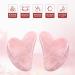 Natural Pink Crystal Jade Face Eye Neck Beauty Massager Heart Shaped Jade Massager  - Buy Online on GoSupps.com