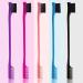 Dual Edge Eyebrow Brush and Comb Portable 2 In 1 Double Sided Eyelash Hairline Control Shaper Hair Brush Makeup Grooming Tool for Women Girls Pink - Buy Online on GoSupps.com