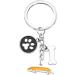 Ensianth Dog Keychain - Perfect Gift for Dog Lovers | Puppy Paw Print Keyring for Dog Owners | Ideal for Moms & Dads - Buy Online on GoSupps.com