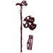 Crutch Wooden Engravable Peach Head Handle Walking Stick Pear Wood High-End Suitable for The Elderly crutch-11.19 Journey - Buy Online on GoSupps.com