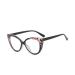 SERONI Tr90 Cat Eye Frame Blue Light Blocking Glasses for Women Men Anti UV Ray Computer Reading Glasses for Women Men Black-leopard 53 Millimeters