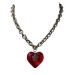 Oralgo's necklace with heart motif fashionable simple collarbone chain for women and girls fashionable collarbone chain wedding party birthday metal