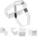 Milisten 10 Pcs Biscuit Mold Mini Cake Molds Chocolate Mold Dessert Baking Mold Cakesicles Mold Mini Cookies Metal Fondant Frame Jelly Moulds Stainless Steel Cake Candy 7.5X4.2X2.4CMx2pcs Silverx2pcs - Buy Online on GoSupps.com