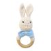 Buy Organic Baby Wooden Teether Crochet Bunny Rattle Pacifier Bracelet - Ideal for Teething Toddlers | International Shipping Available - Buy Online on GoSupps.com