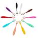 10 pieces of colorful make-up brush set colorful brush white make-up brush make-up blending brush brush for professional painting and make-up (10 colors)