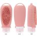 AuntYou Silicone Travel Refillable Bottle Set with Cleansing Brush - Portable Shampoo and Lotion Containers A Grayish Yellow - Buy Online on GoSupps.com