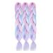 Buy Fanwyfyu Jumbo Braid Synthetic Hair - 3 Pack 24 Inch Kanekalon Braiding Extensions for Crochet Twists - White Pink Light Blue Light Purple - Buy Online on GoSupps.com