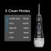 TEBIKIN Cordless Water Flosser Portable Dental Professional Oral Irrigator - 5 Levels, 5 Tips, IPX7 Waterproof - Travel Water Teeth Cleaner - 300ML - Black - Buy Online on GoSupps.com
