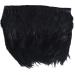 KOLIGHT Pack of 2 Yards Natural Rooster Hackle Feather Trim Fringe 4-6" in Width DIY Decoration (Black)
