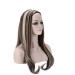 BGHJUE Brown Long Straight Synthetic Hair Wig with Blonde Highlights - Women's Daily Side Part Style - Buy Online on GoSupps.com
