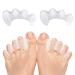 Toe Separators  Toe Spacers for Feet Women/Men - Bunion Corrector for Women  Toe Corrector for Toes  Bunions  Hammertoes  Hallux Valgus 1Pair  Large Shoe Size Women 13+  Men:11.5+ White