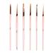 SINCERO SALON Nail Art Brush Set 6 Pieces I Professional Nail Art Brush with Wooden Handle Gel Brush for Nails
