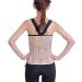 Back bandage for men and women lower lumbar spine decompression waist support posture correction severe weightlifting training belt for pain relief scoliosis sciatica bands beige xxxl