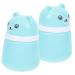 Hemoton 2pcs Bear Powder Puff Box Baby Powder for Newborn Travel Container Travel Baby Powder Talcum Powder Container Empty Body Powder Container Cosmetic Powder Puff Travel Puff Container 10X7CM Blue
