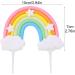 Miralith Safe Rainbow Cake Topper Easy to Clean Happy Birthday Cake Topper for Birthday Little Princess Party Anniversary Cake Dream Rainbow Cake decorating for Children - Buy Online on GoSupps.com