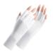 Uv Glove for Gel Manicures Breathable Uv Protection Gloves UPF50+ Fingerless Manicure Gloves for Nail Art Supplies White