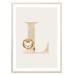 Meinbaby123 letter poster din a4 children's room girl and boy |Baby room decoration |Pictures of children's room |Gift ideas for birth |Initial letter l (sweet lion)