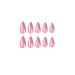 Justotry 24-Piece Glitter Hot Pink French Almond Press-On Nails | Glossy Oval Artificial Acrylic Fingernails for Women - Buy Online on GoSupps.com