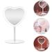 Minkissy LED Love Heart Desktop Makeup Mirror - Touch Sensor Cosmetic Mirror for Home Dormitory - Buy Online on GoSupps.com