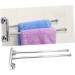 Alipis Stainless Steel Pendant Double Bath Towel Holder Tower Holder Arm Swing No Punching to Rotate Silver Medium - Buy Online on GoSupps.com