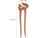 minkissy U Shape Wooden Hair Sticks Handmade Carved Ebony Sandalwood French Hair Forks with Cute Fox Design 2-prong Vintage Wood Hair Pins for Women Chignon Bun Updo Hairstyle - Buy Online on GoSupps.com