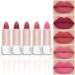 evpct 5Pcs Dark Orange Red Pink Mauve Matte Lipstick Pack Sets for Women Red Silky Velvet Lipstick Matte Long Lasting Smudge Proof Lipstick Lip Stain Makeup Sets Kit matte lipstick 24 hours original 3 E-5Pcs-03071114...