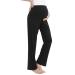 Amorbella Womens Maternity/Pregnancy Sweatpants Long Yoga/Pajama/Lounge Pants Over The Belly M Black