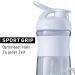 BlenderBottle SportMixer Tritan 590ml - BPA Free Protein Shaker & Water Bottle for Fitness Shakes - Fashion White - Buy Online on GoSupps.com