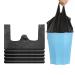 Carrier Handle Trash Bag Black Plastic Garbage Bag 225pcs Vest Type Black Trash Bag for home kitchen use 60x100cm