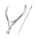YLYL Metal Nail Cuticle Trimmer with Cuticle Pusher and Cutter, 2 Pcs Professional Cuticle Remover Tool Kit, Cuticle Cutter Set, Cuticle Nippers, Cuticle Clippers for Women, Manicure Pedicure Tool