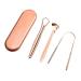Zxcvwwe tongue scraps made of steel tongue scraper made of metal foster tool brush remove for fresh spots cleaning breath rose gold