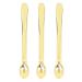 TITA-DONG Set of 3 eye cream massage sticks mini metal cosmetic spatulas eye and facial cream applicator spatula diamond-shaped head to promote absorption