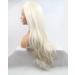 Natural Hairline White Blonde Lace Front Wigs - Body Wave Synthetic Hair for Drag Queens & Cosplay - 26 Pastel Wedding Wigs for Women - Buy Online on GoSupps.com