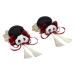 Limtula Womens Bows Hair Clip Cute Plush Panda Decorations Bowknot Hairpin Cosplays Lolitas Hair Accessory for Party Show Red