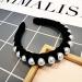 Black Velvet Pearl Headbands for Women - Wide Bandana Wrap with Hair Hoops - Buy Online on GoSupps.com