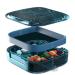 Portable Weekly Pill Organizer Box 7 Compartments Blue for Pills/Jewelry Storage (4 grids)