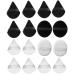 16PCS Makeup Powder Puffs Pure Cotton Puff Velour Loose Triangle with 3 pcs Round Apply for Daily Such as Foundation Cream Blush Sponge Face Facial Cosmetic Foundation Beauty Tool (Black White)