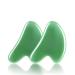 Uraqt Gua Sha Stein Massage tool 2 Natural Jade Guasha Board Massage Stones Scraping Massage Tool for Spa Facial Care Anti-Aging Green