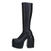 Women Overknees Boots Long Sk. Sexy Ankle Boots Comfortable Lang Boots Women High Heels Plateau Boots Slide Boots Winter Boots Labor Boots Sick Boet 38 EU Black