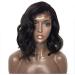 Real hair lace front wig short Brazilian wig wavy black wig black woman short hair real hair density 150% 10 inches
