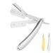 Kosdfoge Razor - Ergonomic Durable Straight Edge Shaving Set for Men | Close Shave Barber Razor (Silver) - Buy Online on GoSupps.com