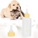 Durable 60ml Pet Milk Bottle for Puppies & Kittens | Breeding Bottle with Nipple Brush Set - Yellow - Buy Online on GoSupps.com