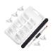 Beavorty 1 Set nail extension set False Nail Tips DIY nail art tool nail molds fake nail tips picker Fake Nails clear nail gel Manicure Extending Nails with scale Nail piece plastic 17.8x1.2cm As Shown