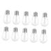 TEHAUX Lot De 10 Tubes Transparents Mini Ampoule 17 Argent Pour Brillant L vres Diy Voyage Usage Quotidien