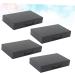 FOMIYES 4pcs Box Makeup Eyeshadow Highlighters Cosmetic Empty Eyeshadow Palette Matchbox Mini Blush Powder 4.5X7.2CM Black 2 - Buy Online on GoSupps.com