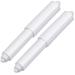 2 Pieces Toilet Paper Holder Roller Spindle Replacement Rod Plastic Spring Loaded (White)
